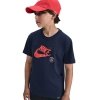 Koszulka Nike PSG Crest Tee Junior HV4987-410 L (147-158cm) granatowy